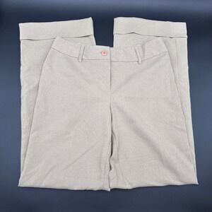 Star City Women's Beige Polyester Blend Wide Leg‎ Cuffed Dress Pants Size 7
